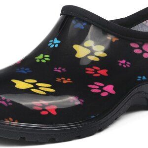 Women's Waterproof Garden Clogs Rubber Sole Slip-on Shoes for Gardening